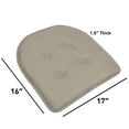 UShaped Memory Foam No Slip Back 17 x 16 Chair Pad 4 Pack Khaki
