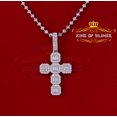 thumbnail image 4 of King of Bling's White Sterling Attractive Silver CROSS Shape Pendant With 2.96ct Cubic Zirconia, 4 of 14