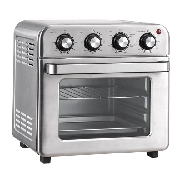 Air Fryer Toaster Oven 7-in-1 18L Convection 1700W Stainless Steel with Grill Pizza Pan 6-Slice Toast 12-Inch Pizza Home Commercial