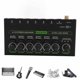 thumbnail image 5 of Mezclador de Audio, Interfaz Estéreo de 6.35 mm Mezclador de Línea Estéreo Sonido Control Envolente de Volumen Teclados de Concha de Hierro Mezclador Con Luces Rgb, 5 of 7