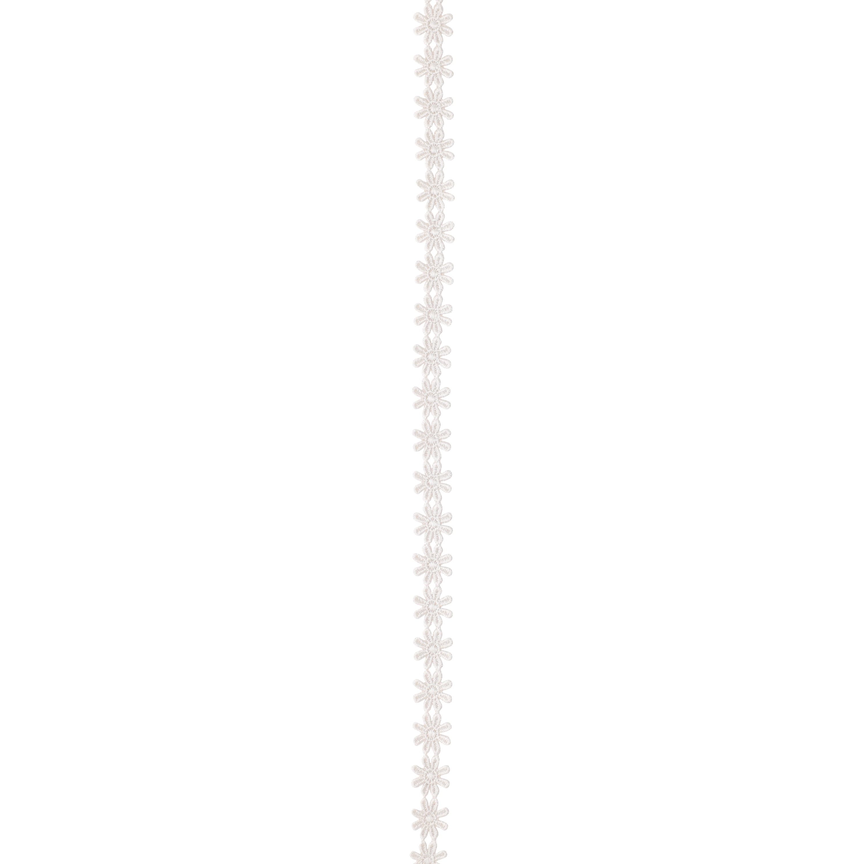 Simplicity Trim, Candlelight 1/2 inch Daisy Garland Trim Great for Apparel, Home Decorating, and Crafts, 2 Yards, 1 Each