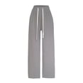 thumbnail image 1 of Pantalones de mezclilla para Mujer Gibobby pierna ancha holgados gris XL, 1 of 5