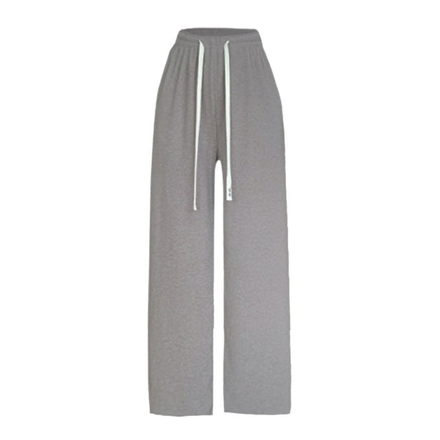 Pantalones de mezclilla para Mujer Gibobby pierna ancha holgados gris XL