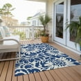 thumbnail image 6 of Addison Rugs Chantille Indoor/Outdoor Transitional Floral Navy Washable Rectangle Rug, 3' x 5', 6 of 6