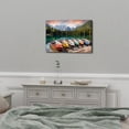 thumbnail image 6 of Lake Canvas Wall Art Mountain Skyline Boat Picture Wall Decor Nature Landscape Painting for Living Room Bedroom Bathroom Home Decoration National Park Photography Colorful Modern Artwork 12x16", 6 of 6