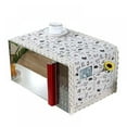 thumbnail image 1 of Bangus Microwave Oven Cover Dust Oil Proof Cloth with Storage Pockets Cotton Linen Kitchen Toaster Appliance Protector, 1 of 5