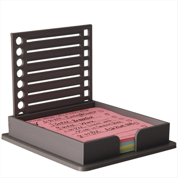 Soporte para Notas Adhesivas con Plantilla, Dispensador de Notas Adhesivas Compatible con Notas, Organizador de Notas para Bloc de Notas,A