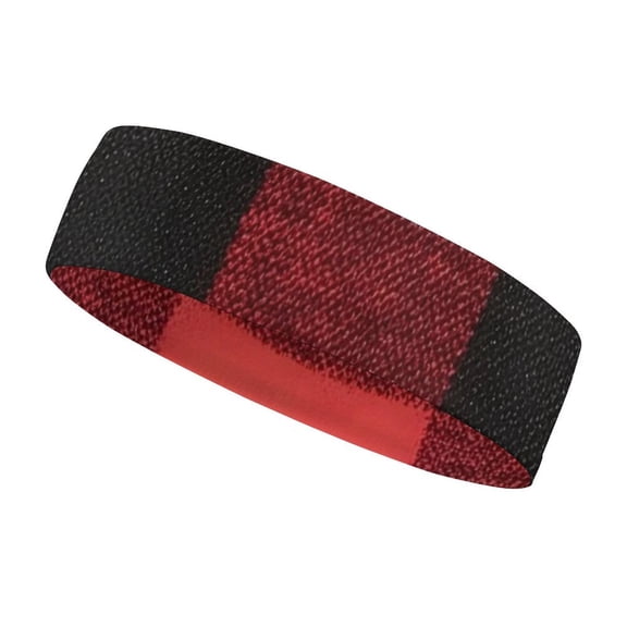 Sports Sweatband 15 In Comfortable Seamless Joint Stability Can Absorb A Lot Of Sweat Argyle Plaid Red_2