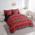 thumbnail image 3 of Homewish Red Triangle Aztec Bedding Comforter Set, Western Hippie Bohemian King Bedding Sets, Tribal Cowgirl Cowboy Reversible Bed Sheets, Super Cozy Room Decor, 3 of 7