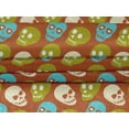 thumbnail image 4 of oneOone Velvet Rust Brown Fabric Skull Sewing Craft Projects Fabric Prints By Yard 58 Inch Wide, 4 of 5