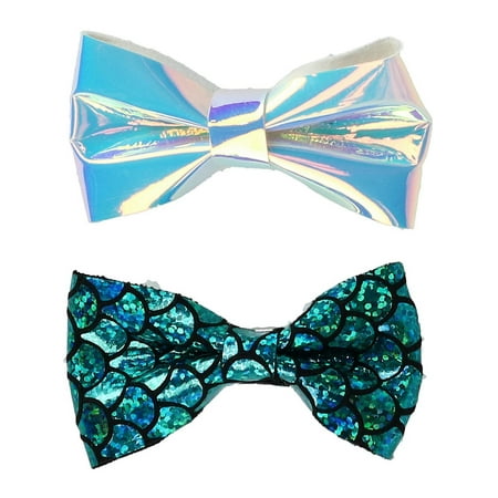 - Girl's Mermaid and Iridescent Hair Clips (Pack of 2)