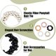 thumbnail image 4 of 5 bandas elásticas de fibra para el cabello en 5 colores, con perlas de imitación, para el cabello, para coleteros, accesorios de moda., 4 of 7