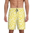 thumbnail image 3 of Lsque Daisies Flowers Mens Sleep Pajama Shorts,Short Pajama Pants, Cotton Ultra-Soft Knit-Small, 3 of 9