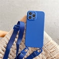 thumbnail image 1 of Funda de teléfono de silicona suave con cordón y correa de collar cruzado, carcasa trasera para iPhone 13, 12, 11, 14 Pro Max, X, XR, XS Max, 7, 8 Plus, SE3, 1 of 4