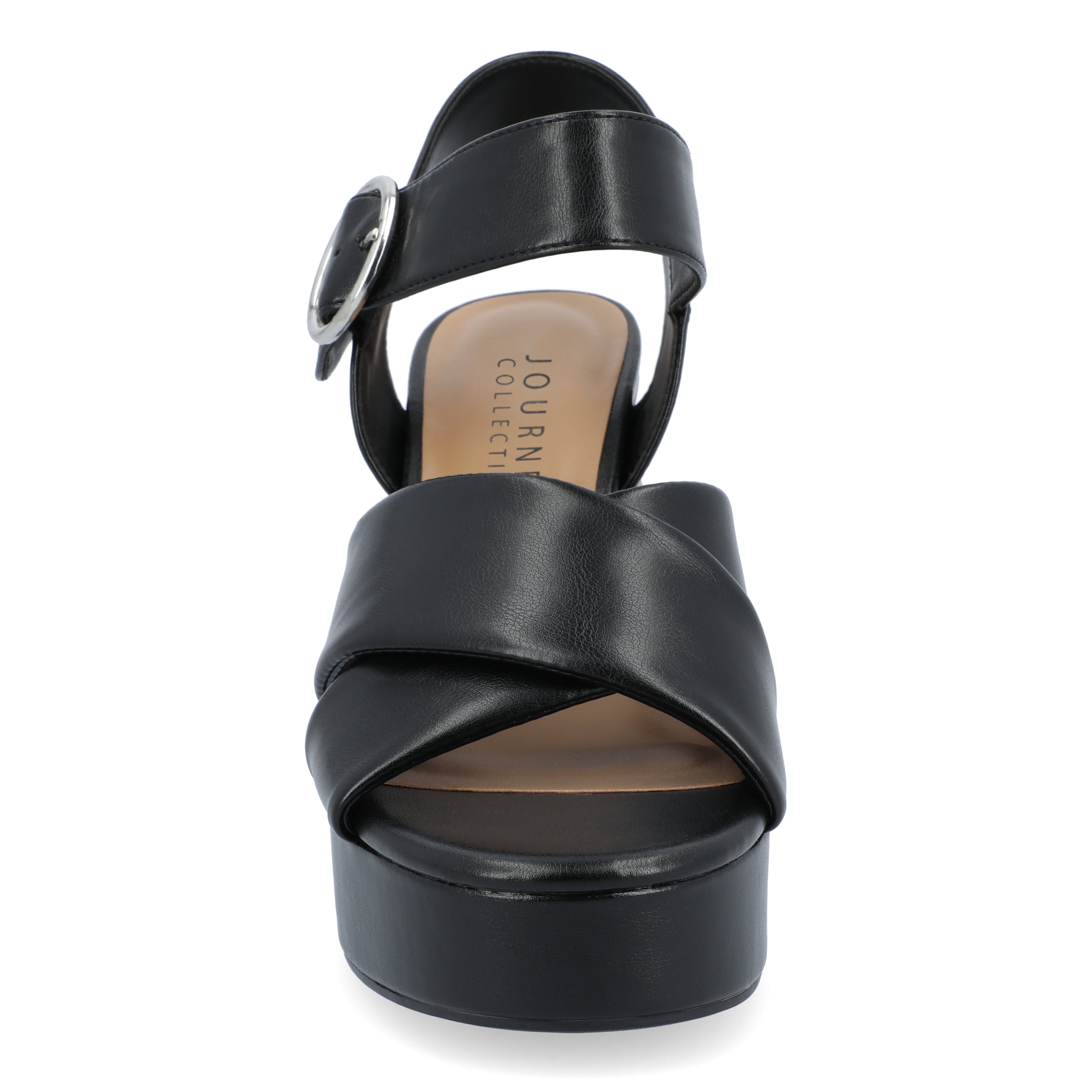 Journee Womens Akeely Mid Heel Platform Dress Sandals