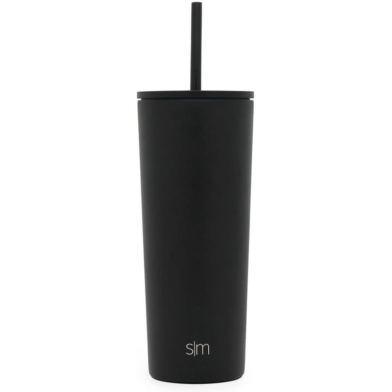 Simple Modern Classic Insulated Tumbler with Straw and Flip Lid Stainless  Steel Water Bottle Iced Coffee Travel Mug Cup, 24oz (710ml), Midnight Black  