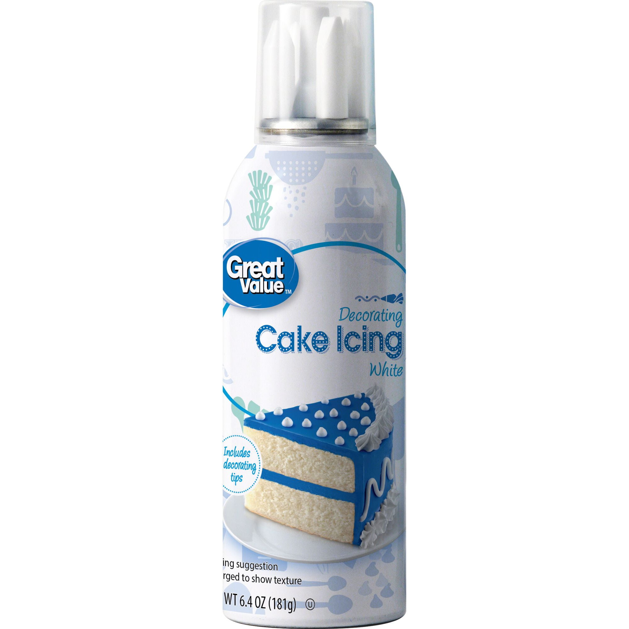 Great Value Decorating Cake Icing, White, 6.4 oz
