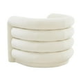 thumbnail image 3 of Curves Cream Velvet Lounge Chair, 3 of 4