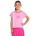 thumbnail image 2 of Barbie Girls Active V-Neck Graphic Jersey with Short Sleeves, Sizes 4-12, 2 of 7