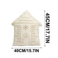 thumbnail image 3 of Luoshdecor Snow House Shape Pillow,17.7in White Plush Xmas Decorative Pillow Cushion for Home Bed Sofa Party Decoration, 3 of 7