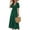 Green, variant on Boho Dot Summer Maxi Dresses for Women Wrap V Neck Short Sleeve Long Flowy Church Wedding Guest Dress Green L