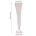 thumbnail image 2 of 4 PACK Crystal Beaded Trumpet Vases Wedding Banquet Centerpiece Gold 53cm Tall, 2 of 12