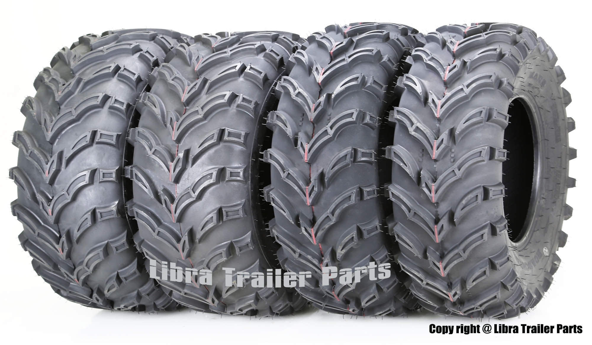 Set of 4 ATV/UTV Tires 25x812 Front 25x1210 Rear 6PR 10272/274
