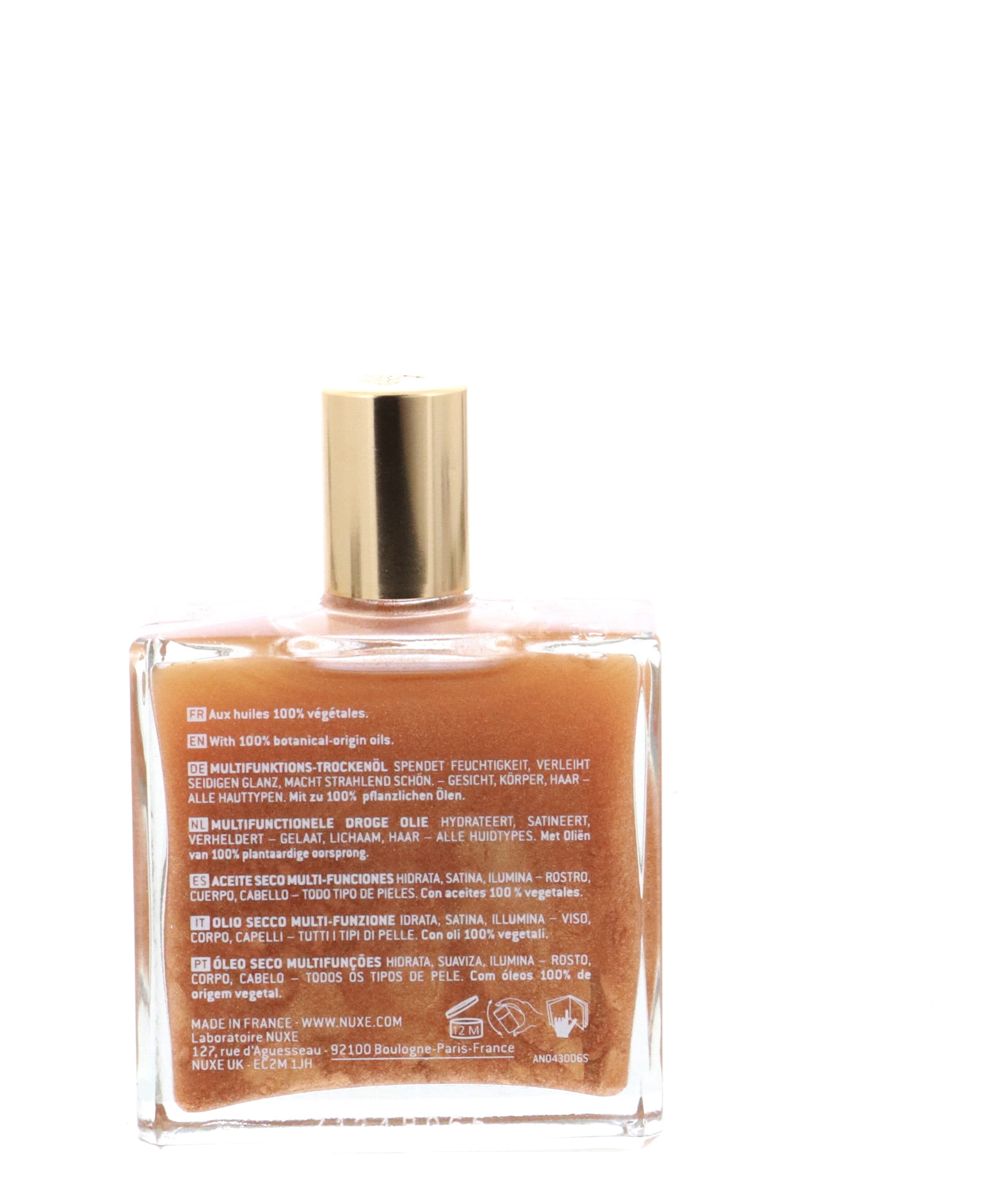 Nuxe Huile Prodigieuse Or Multi-Purpose Dry Oil for Face, Body and Hair, 1.6 oz