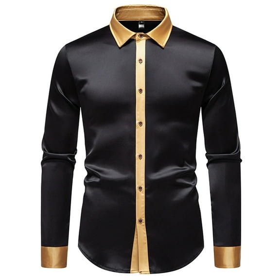JTieacloth Mens Linen Shirts Men Fashion Casual Top Shirt Comfortable Button Shirt Top Long Sleeve Top Black