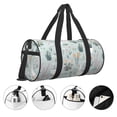 thumbnail image 5 of Haiem Goose and Doodle Flowers Pattern Gym Bag for Women Men, Waterproof Travel Duffel Bags, Personal Item Travel Bag Weekender Bag with Shoes Compartment & Wet Pocket, 5 of 8