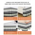 thumbnail image 6 of Sage Green Black Stripe Wrap Around Bed Skirts for King Bed 16" Drop,Bed Skirt with Adjustable Elastic Belt Dust Ruffle Bed Valance for Bedroom Hotel Modern Abstract Coarse Striped Bed Frame Cover, 6 of 7