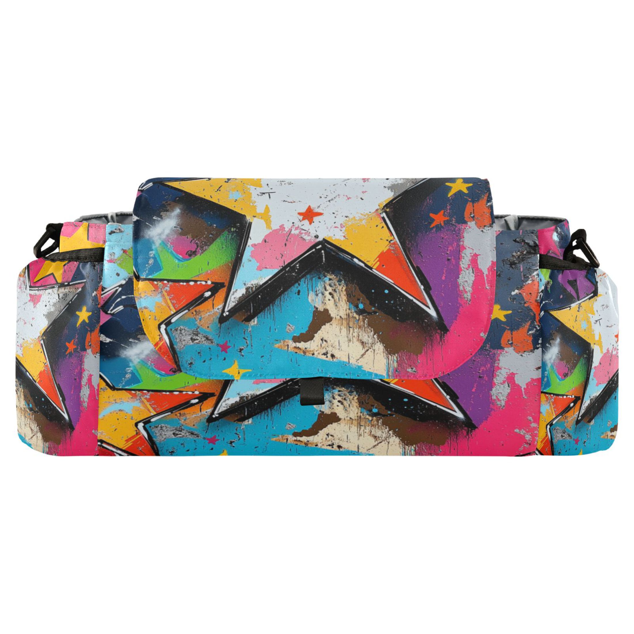 DIXRUYEE Stroller Organizer Colorful Starscape Printed