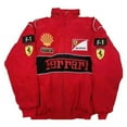 thumbnail image 1 of F1 Racing Suit Full Style Retro Style College Style Jacket Cotton Jacket Autumn And Winter Cotton Jacket A187 Full Embroidery Black, 1 of 2