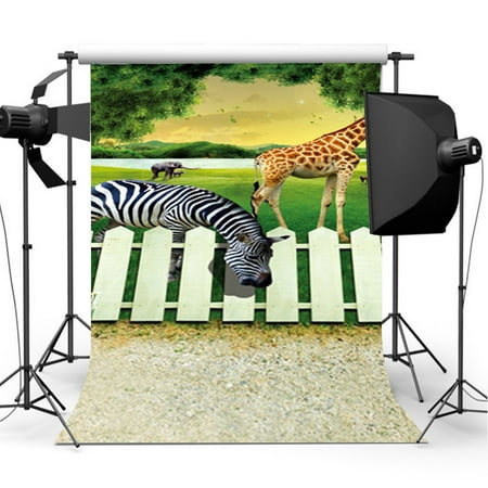 Zebra Photo - 3D Effect Zebra Giraffe Photography Backdrop Background Studio Photo Props
