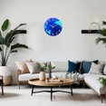 thumbnail image 6 of Blue Wall Clock Battery Operated 14 Inch Modern Wall Clock Non Ticking Glass Clock for Living Room Kitchen Home Office, 6 of 7