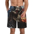thumbnail image 1 of Fotbe Cyberpunk Skull American Flag Trajes de Baño Estampados para Hombre, Shorts de Verano de Secado Rápido, Ropa de Playa, Bañadores-3X-Large, 1 of 6