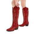 thumbnail image 6 of DREAM PAIRS Womens Knee High Boots Cowboy Cowgirl Pull On Embroidered Western Boots, 6 of 8