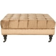 thumbnail image 3 of Safavieh Clark Classic Glam Tufted Cocktail Ottoman w/ Casters, 3 of 6
