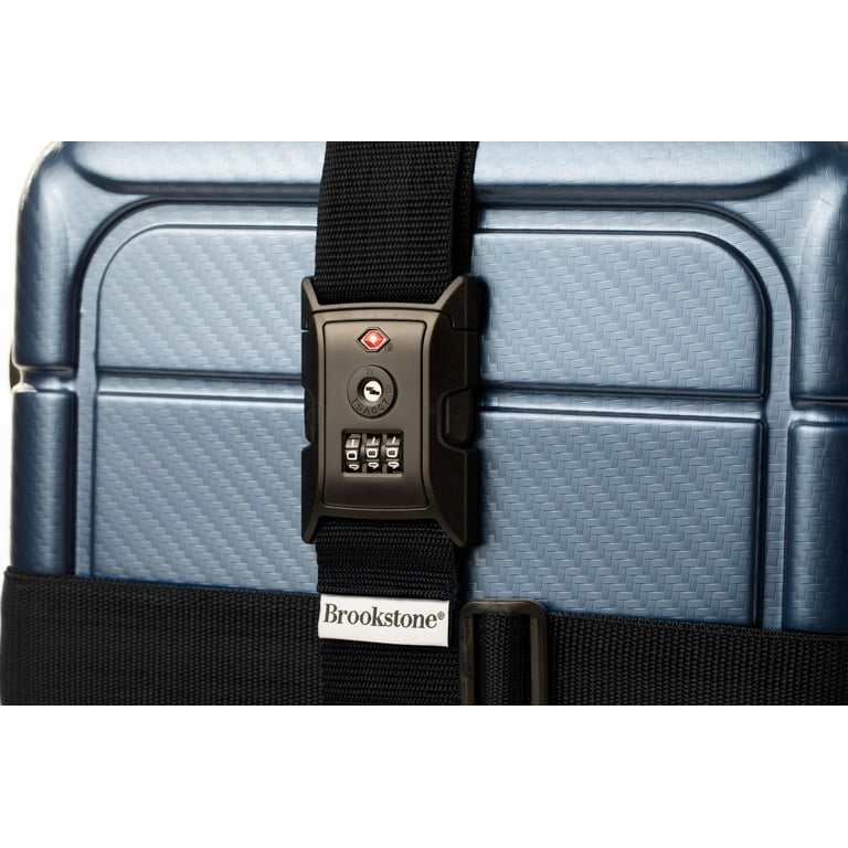 Brookstone Luggage Strap - 2-in-1 TSA-Approved Cross Luggage