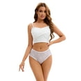 thumbnail image 4 of Unique Bargains Women's Breathable Panties Underwear Mid-Waisted Briefs L White, 4 of 6