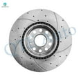 thumbnail image 4 of Front Drilled Slotted Brake Disc Rotors For 2011-2017 Volkswagen Tiguan, 4 of 7