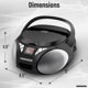 thumbnail image 4 of CD Boombox Magnavox MD6924 portátil con carga superior negra, 4 of 7