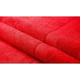 thumbnail image 3 of Premium Organic Cotton Bath Towels Plush Feather Touch Quick Dry Bath Sheet Eco Friendly Towel 100% Cotton Loop Terry, Red, Set of 2, 3 of 4