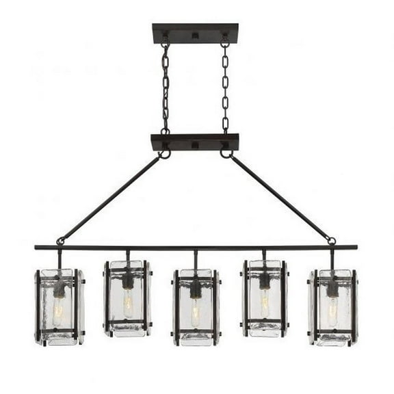 Rustic Farmhouse Five Light Chandelier in English Bronze Finish Bailey Street Home 159-Bel-2020645
