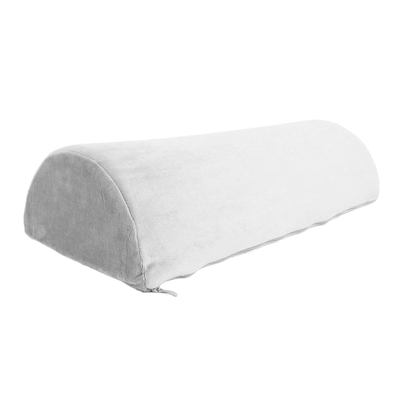 Half Moon Bolster Pillow Memory Foam Ergonomic Support Cushion for Neck Back Leg Knee Pain Relief - White