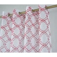 thumbnail image 2 of Olivia Gray Delray Quatrefoil Embroidered Single Grommet Curtain Panel - 54x84", Red/White, 2 of 6