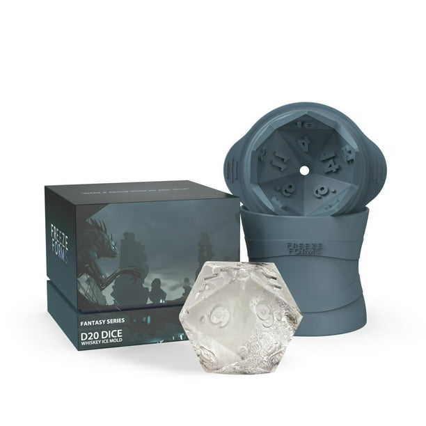 Ice Cube Mold Freeze Forms D20 con forma de dado para whisky