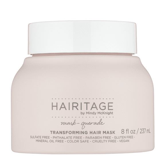 Hairitage Mask-Querade Moisturizing Argan Oil Hair Mask with Shea Butter, Aloe & Soy Protein for Damaged Hair | Shine Enhancing, Texturizing & Anti Frizz | Color Safe, 8 oz.