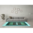 thumbnail image 3 of Ahgly Company Indoor Rectangle Abstract Light Blue Contemporary Area Rugs, 7' x 9', 3 of 4