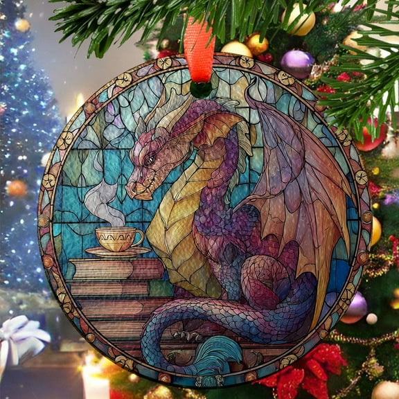 Dragon Christmas Ornament, Ceramic/Acrylic Ornament, Mother’s Day Keepsake, Valentine’s Day Decor, Festival Gift Ornament, Collectible 2025
